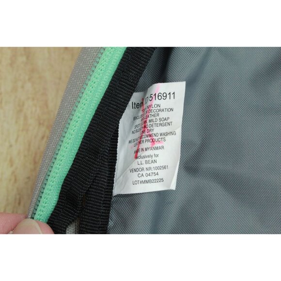LL Bean Big Kids Comfort Carry Laptop Pack 30L School Trail Backpack Green Gray main image 11